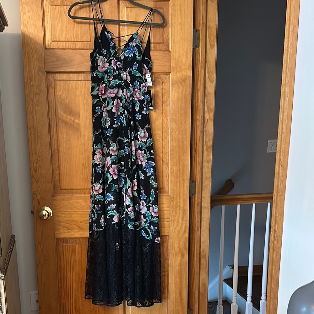 Floral Black Maxi Dress